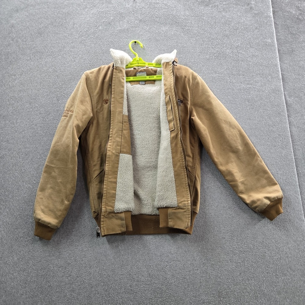 Carhartt Women Jacket M (8/10) Brown Sherpa Lined Weathered Duck Y2K - Picture 4 of 13